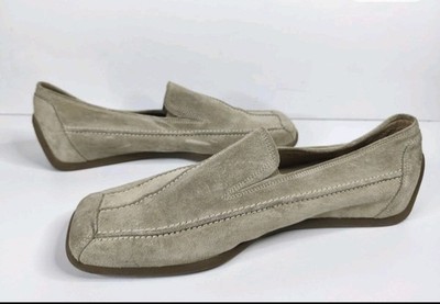 GABOR - Loafers hell beige edel bequem Rauh Leder neuwertig 40,5 Topp