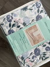New Aden  Anais Essentials 3 Pc Bedding Set Crib Blue Pink Floral