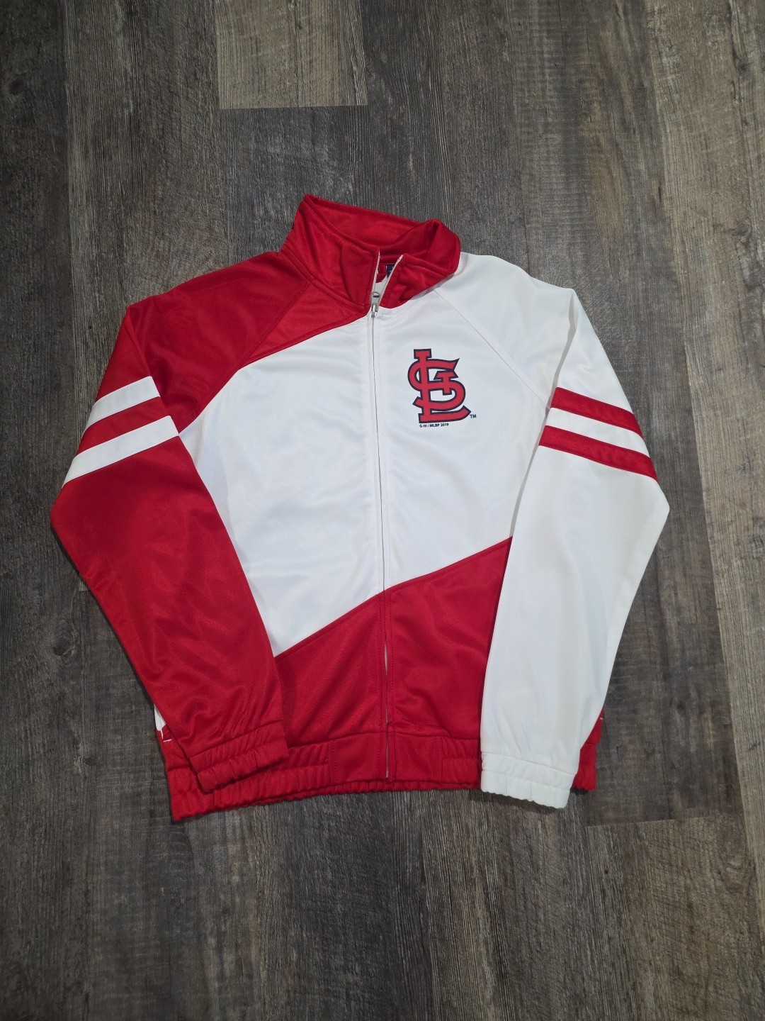 MLB St.Louis  G-III 4Her by Carl Banks Women's Medium White Baseball Full Zip