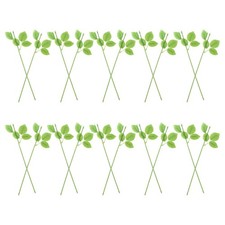 20 Pcs Artificial Floral Stems Plastic Rose Wire with Leaves for Crafts
