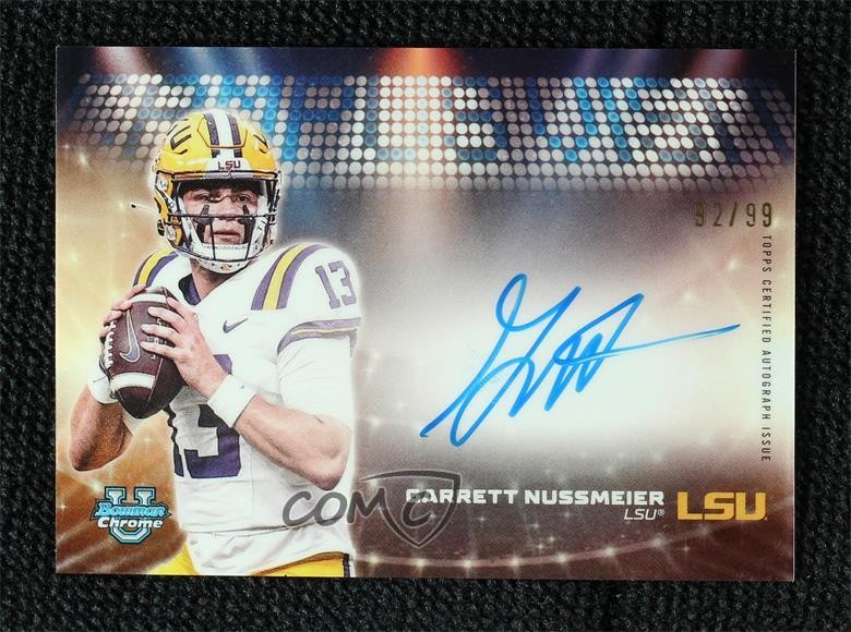 2025 Bowman U Chrome Campus Visit Auto 92/99 Garrett Nussmeier #CVA-GN