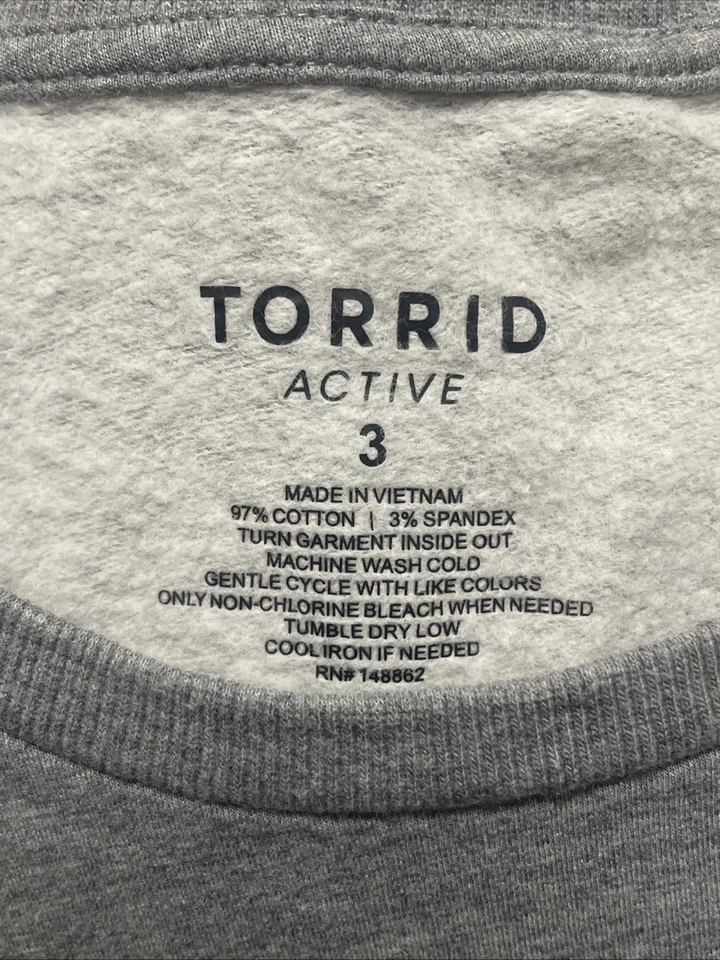 Women’s Plus Size Torrid Active Gray Sweatshirt Size 3 / 3X - Image 4 of 4