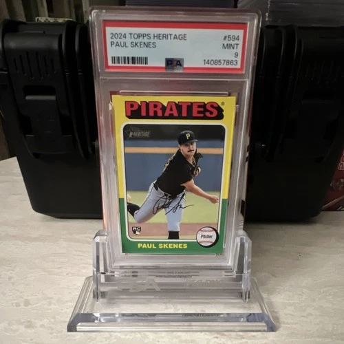 2024 Topps Heritage High Number Paul Skenes #594 Rookie PSA 9 Pirates