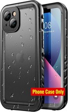 iPhone 13 Waterproof Case, Black Military-Grade Heavy-Duty Full-Body Protectio