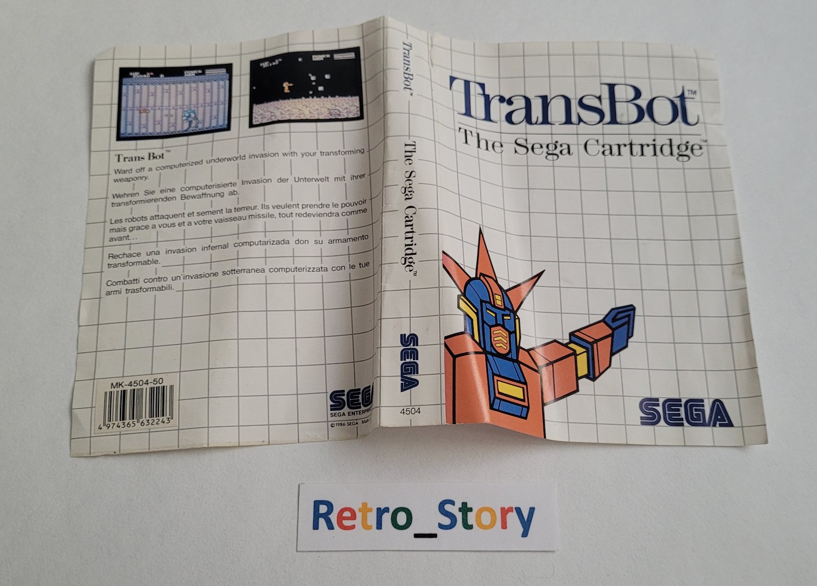 SEGA Master System - Transbot - Jaquette / Cover