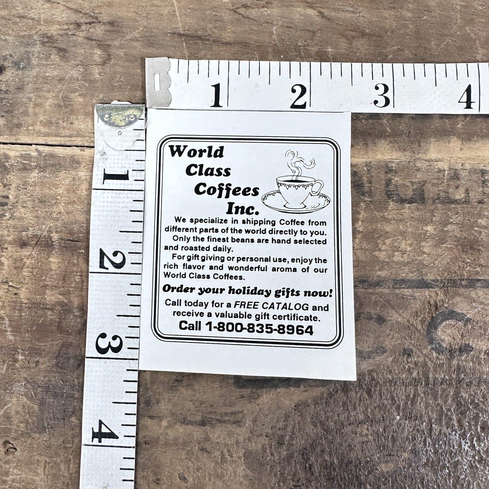 World Class Coffees Inc. Mail Order Vintage Print Ad Advert