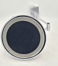 Large Chunky Wall Mounted Bathroom Magnifying Round Mirror With Pull Light