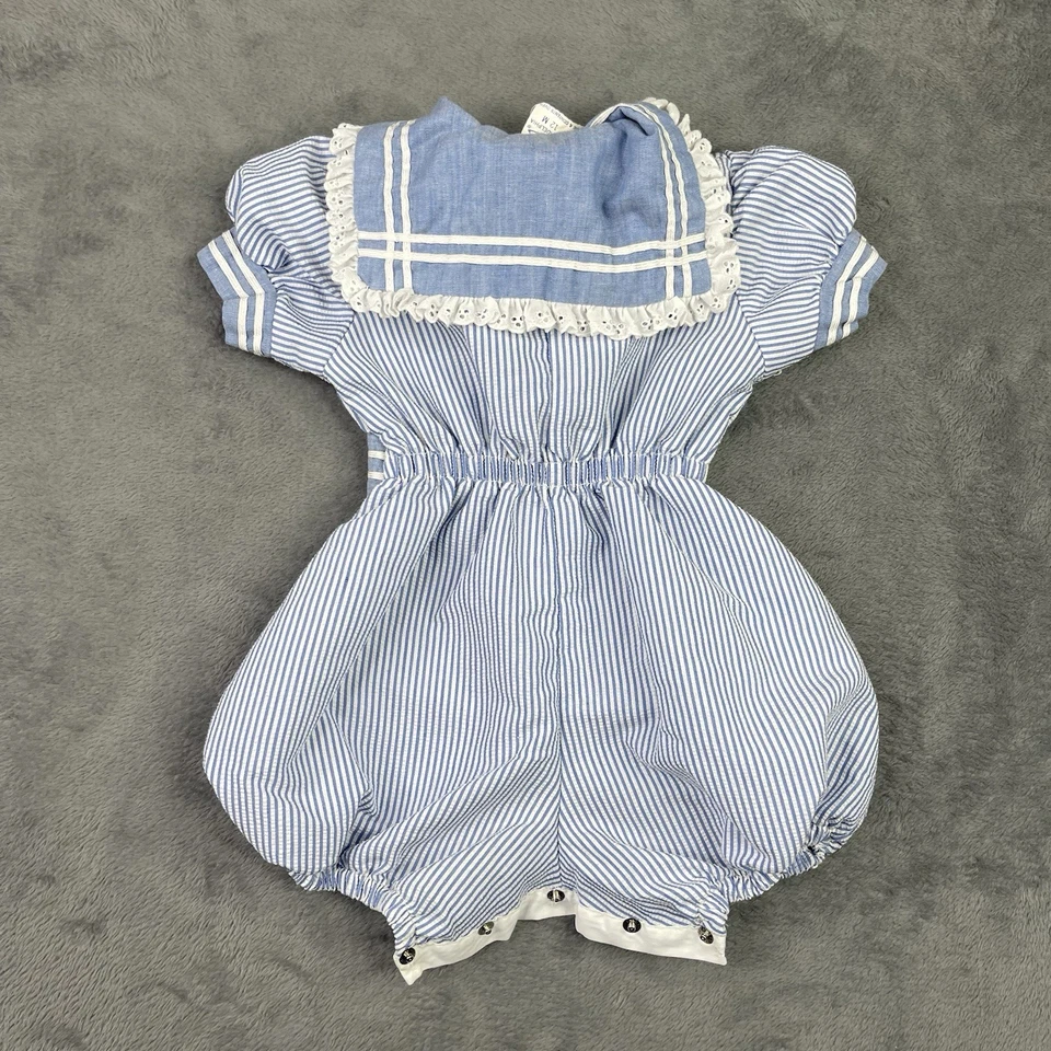 Mameluco vintage Good Lad Outfits jóvenes niñas niño niño años 80 70 vela náutica Foto 3 de 4