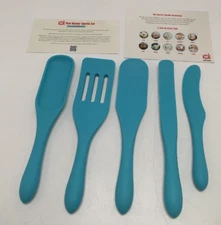 Mad Hungry 5 Piece Mini Silicone Spurtle Set Aqua