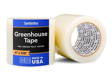 4" X 108' Roll of Greenhouse Repair Tape, Made in USA, Heavy Duty Clear Poly Pat