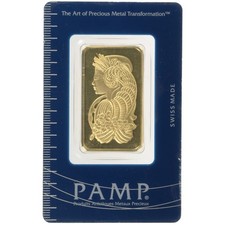1 oz PAMP Suisse Fortuna Gold Bar (Secondary Market w/ Assay) 4282.04 per troy oz