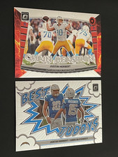 (2) 2025 Panini Donruss Optic Best Tuddys Justin Herbert #11 + Chain Reaction #6