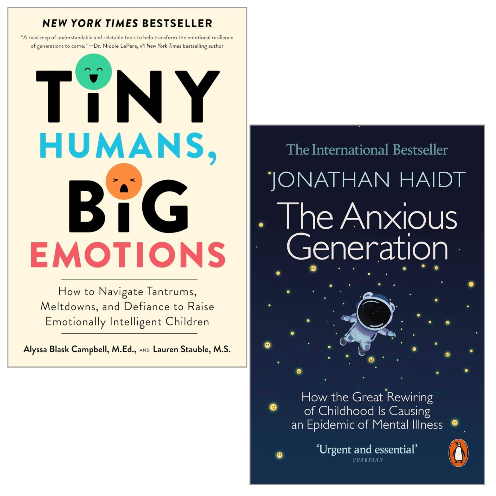 Tiny Humans, Big Emotions and The Anxious Generation 2 Books Collection Set