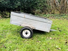 Garden Trailer Towed Behind a Ride-On Mower