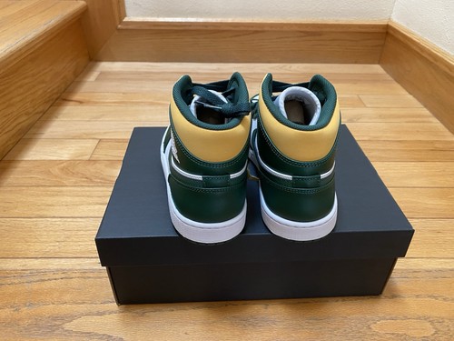 Nike Air Jordan 1 Mid Sonics Noble Green/Pollen M. Größe 9,5,554724 371 Neu mit Karton DS - Bild 5 von 7