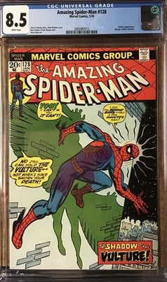 Amazing Spider-Man 128 CGC Graded 8.5 VF+ Marvel Comics 1974