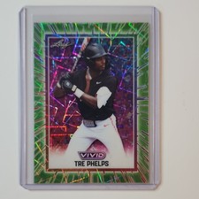 leaf vivid Tre Phelps pre-production parallel baseball trading card