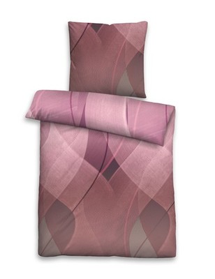 Bettwäsche BIBER brombeere LB 200x135 cm rot Bettbezug Bettzeug