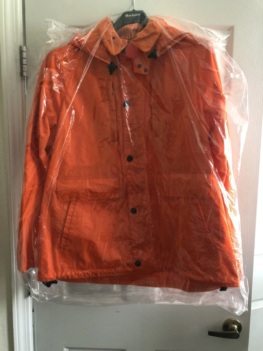 Supreme Barbour Lightweight Waxed Cotton Field Jacket Orange- FAST SHIPPING