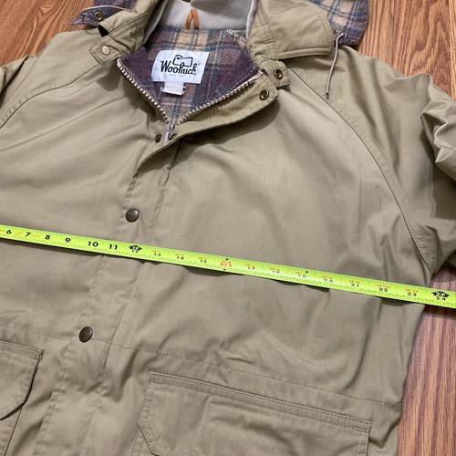 Woolrich Hooded Jacket Size M Vintage Parka Coat Full Zip Wool Plaid Outdoor 70s - Picture 6 of 7