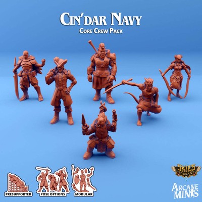 Cin'dar Navy (Core) | Skies of Sordane | Fantasy Miniature | Arcane Minis