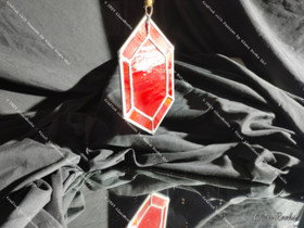 Gema Roja Wispy - Inspirada en Rupia, Vidrieras para Juegos NES de 8 bits, Zelda, Link