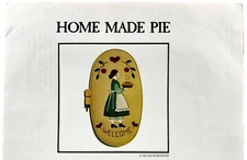 NEW 1982 Country Appliques Sewing Pattern Home Made Pie 12"x20" Hoop Vintg 14831