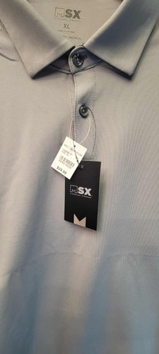 MSX Michael Strahan XL grau Poloshirt schnelltrocknend bügelfrei 4-Wege Stretch Herren - Bild 8 von 13