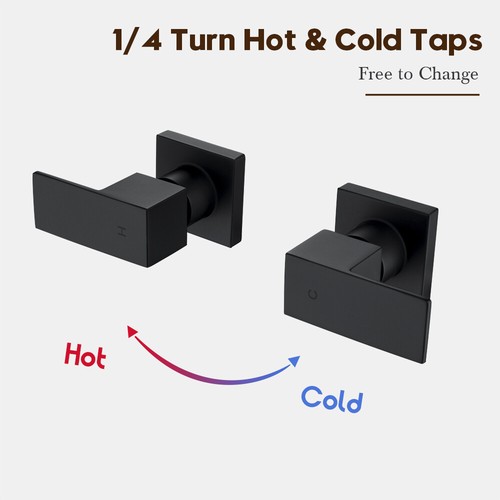 Decaura Brass Shower Taps Tapware Mixer Tap Brushed Gold/Black/Gunmetal/Nickel - Picture 90 of 124