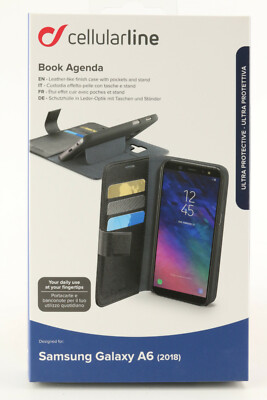Cellularline Book Agenda Handy Tasche Samsung Galaxy A6 (2018) Schutz Hülle 101