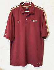 Team Nike sphere dry Florida State Seminoles Embroidered Polo Shirt Size Large