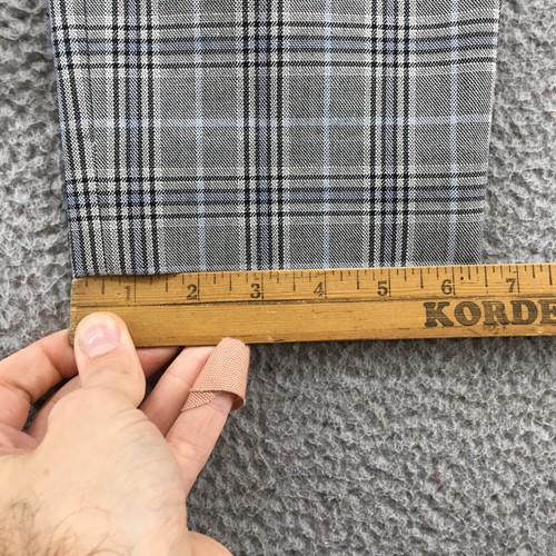 Banana Republic Sloan Dress Pants Womens 8 (Actual 32X27) Gray Plaid Mid Rise - Picture 9 of 16