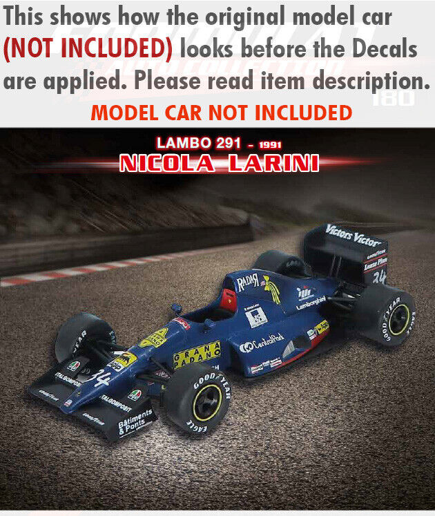 □1/20 スタジオ モデナランボ M291 デカール - フォーミュラ □1/20 スタジオ モデナランボ M291 デカール - フォーミュラ