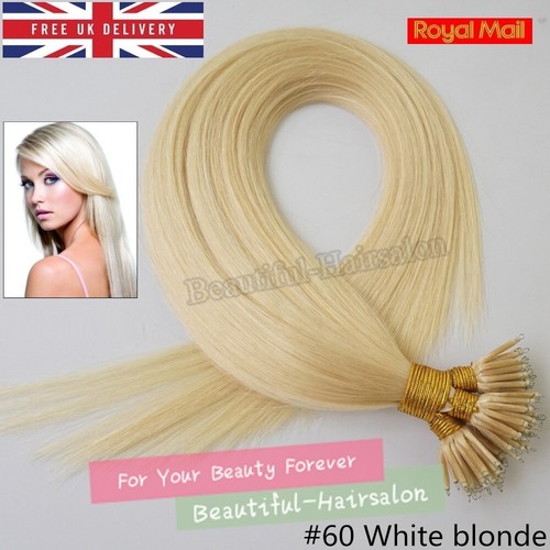 7A 20'' 1g/s Nano Ring Double Drawn Armenian/Indian Remy Human Hair Extensions - Picture 30 of 46