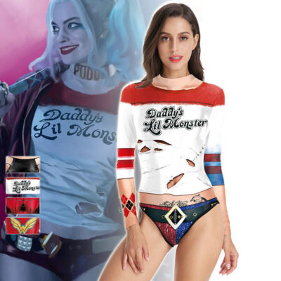 Suicide Squad Harley Quinn One Piece Badeanzug Spiderman Bikini Bademode Kostüme