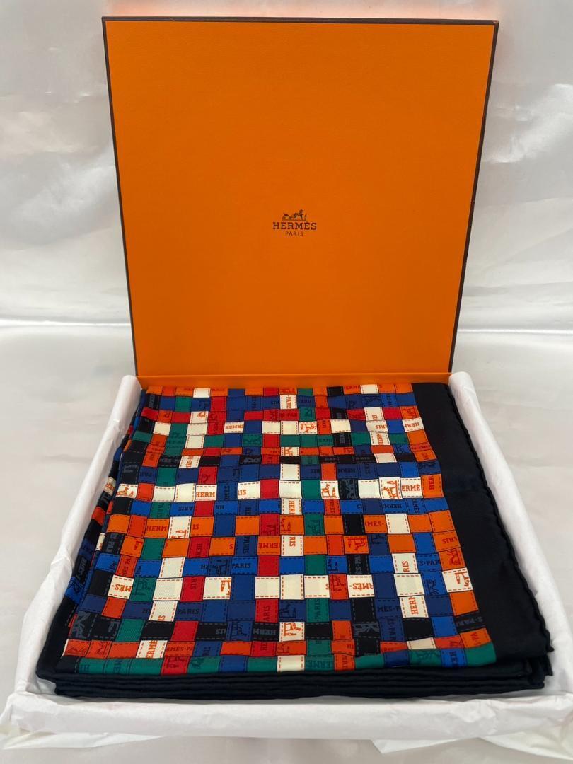 HERMES カレ90 BOLDUC AU CARRE HERMES Carre 90 Multicolor Bolduc au Carré Silk 100% from