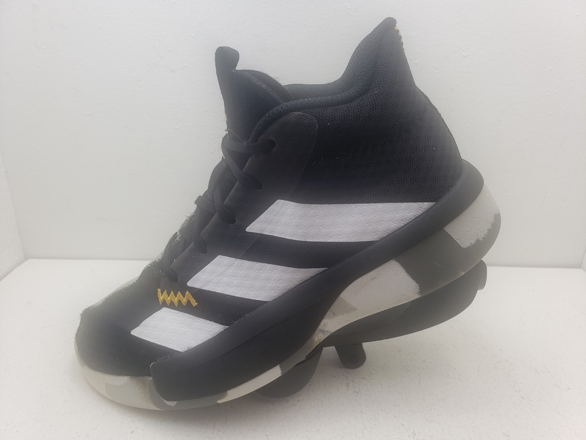 NWOT Adidas Sneakers Pro Next 2019 J black white gold w/ Camo soles SZ 7 adidas Pro Next 2019 Mid Black for Sale | Authenticity  main image 3