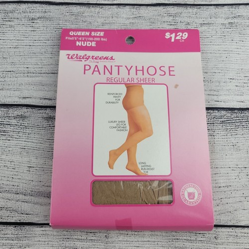 Walgreens Pantyhose Queen Size Nude Regular Sheer Vintage eBay