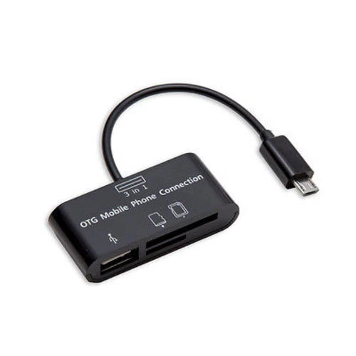 OTG Micro USB to Card Reader/USB Hub Cable for Mobile Devices with OTG Support - Image 2 of 2