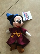 Disney Store Mini Bean Bag Sorcerer Mickey Mouse 8  Beanie Plush Toy New