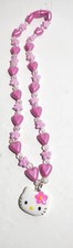 Hello Kitty Beaded Hearts  Flowers Necklace--Pre-owned