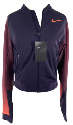 Nike Jacket Womens Small Purple Tennis Premier Court Full Zip Logo