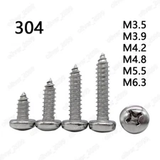 304 Stainless Steel M3.5 M3.9 M4.2-M6.3 Phillips Pan Head Self Tapping Screws 
