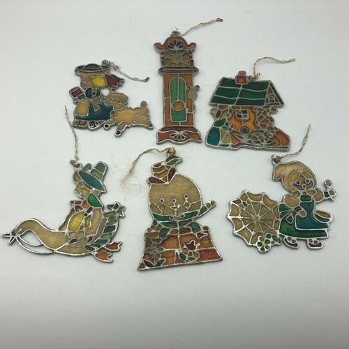 Nursery Rhymes Suncatcher Muffet Bo Peep Madre Oca Humpty Dumpty Vintage Lotto di 6 - Foto 3 di 12