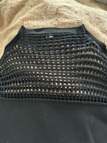 Women’s Helmut Lang Long Sleeve Black Sweater With Crochet Detail Size S - Picture 5 of 7