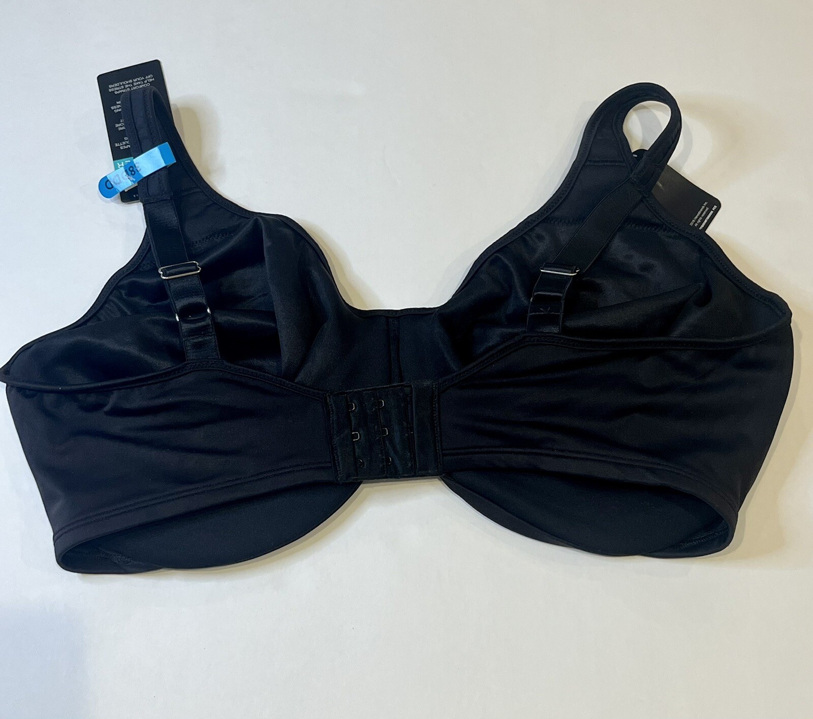 NWT Bali Women's Comfort Seamless Minimizer Underwire Bra 3385 Black