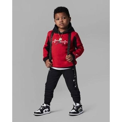 Kids Air Jordan 11 Varsity Fleece Pullover Set 4T