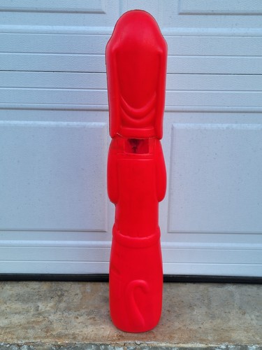 Vintage 1960s Red Renzi Blow Mold Coin Bank Sad Hound Dog R - Picture 3 of 8