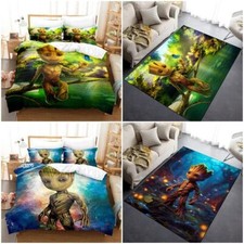 Guardians of the Galaxy Groot  Duvet Cover Pillowcase Bedding Set Floor Mat