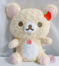 Korilakkuma Sanrio Rilakkuma Paris Strawberry Rose Check Plush XL Prize Japan